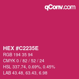 Color code: HEX #C2235E | qconv.com
