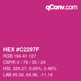Color code: HEX #C2297F | qconv.com