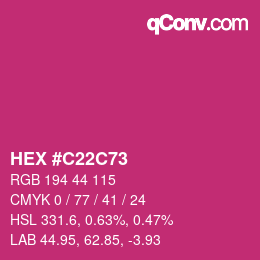 Color code: HEX #C22C73 | qconv.com