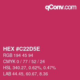 Código de color: HEX #C22D5E | qconv.com