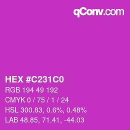 Color code: HEX #C231C0 | qconv.com