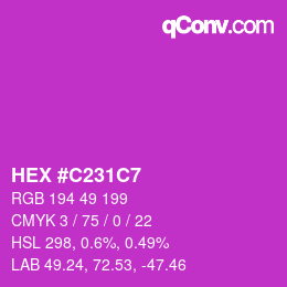 Color code: HEX #C231C7 | qconv.com