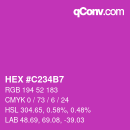 Color code: HEX #C234B7 | qconv.com