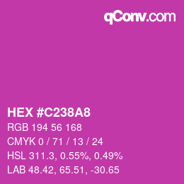 Color code: HEX #C238A8 | qconv.com