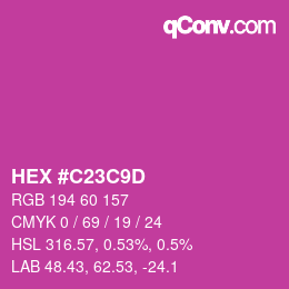 Color code: HEX #C23C9D | qconv.com