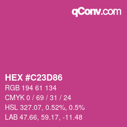 颜色代码: HEX #C23D86 | qconv.com