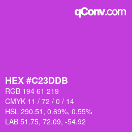 Color code: HEX #C23DDB | qconv.com