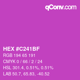 Color code: HEX #C241BF | qconv.com