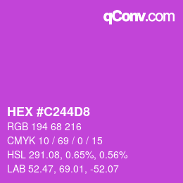 カラーコード: HEX #C244D8 | qconv.com