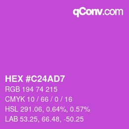 Color code: HEX #C24AD7 | qconv.com