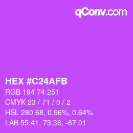 Color code: HEX #C24AFB | qconv.com