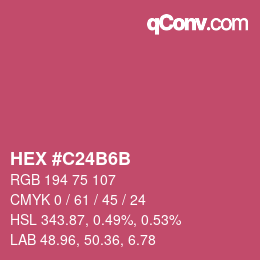 Color code: HEX #C24B6B | qconv.com