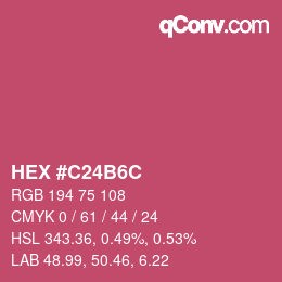 Color code: HEX #C24B6C | qconv.com