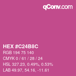 Color code: HEX #C24B8C | qconv.com