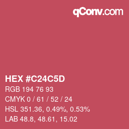 Color code: HEX #C24C5D | qconv.com