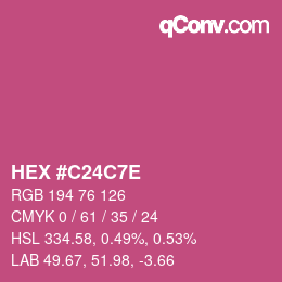 Color code: HEX #C24C7E | qconv.com