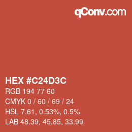 Color code: HEX #C24D3C | qconv.com