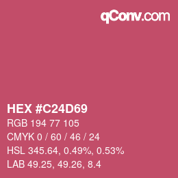 Color code: HEX #C24D69 | qconv.com