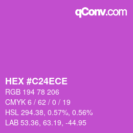 Farbcode: HEX #C24ECE | qconv.com