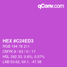 Color code: HEX #C24ED3 | qconv.com