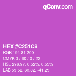 颜色代码: HEX #C251C8 | qconv.com