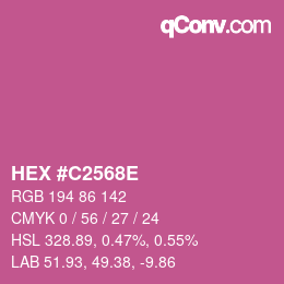 Color code: HEX #C2568E | qconv.com