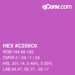 Color code: HEX #C259C0 | qconv.com