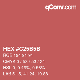 Color code: HEX #C25B5B | qconv.com