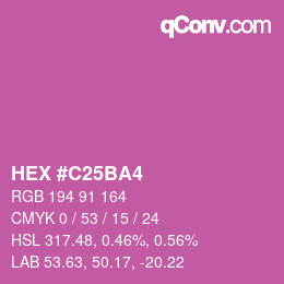 カラーコード: HEX #C25BA4 | qconv.com