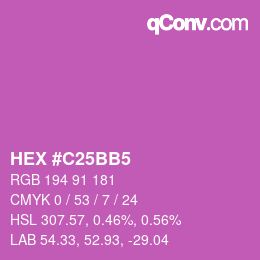 颜色代码: HEX #C25BB5 | qconv.com