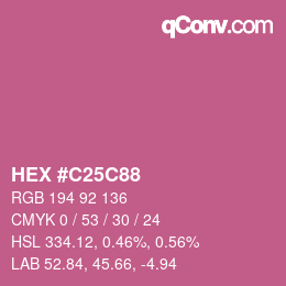 颜色代码: HEX #C25C88 | qconv.com