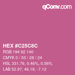 Color code: HEX #C25C8C | qconv.com