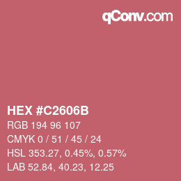 Color code: HEX #C2606B | qconv.com