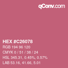 Color code: HEX #C26078 | qconv.com