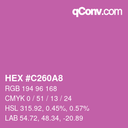 Color code: HEX #C260A8 | qconv.com