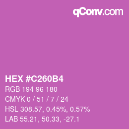 Color code: HEX #C260B4 | qconv.com