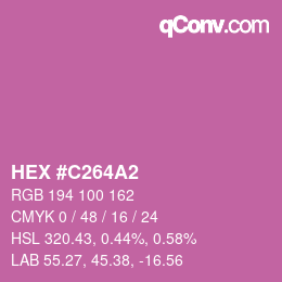 カラーコード: HEX #C264A2 | qconv.com