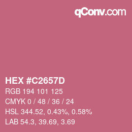 Color code: HEX #C2657D | qconv.com