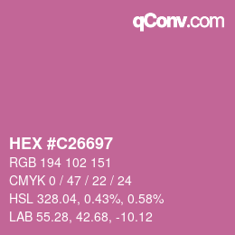 カラーコード: HEX #C26697 | qconv.com