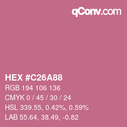 颜色代码: HEX #C26A88 | qconv.com