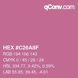 Color code: HEX #C26A8F | qconv.com