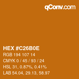 Color code: HEX #C26B0E | qconv.com