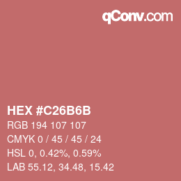 Color code: HEX #C26B6B | qconv.com