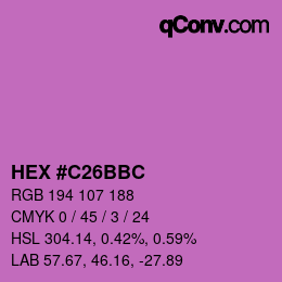 Color code: HEX #C26BBC | qconv.com