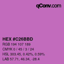 Color code: HEX #C26BBD | qconv.com