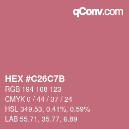 Color code: HEX #C26C7B | qconv.com