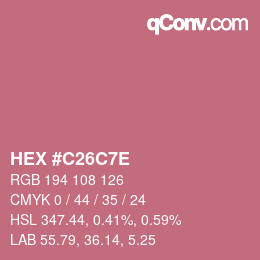 カラーコード: HEX #C26C7E | qconv.com