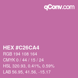 カラーコード: HEX #C26CA4 | qconv.com