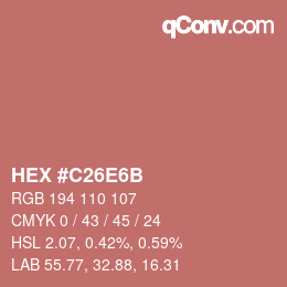 Color code: HEX #C26E6B | qconv.com
