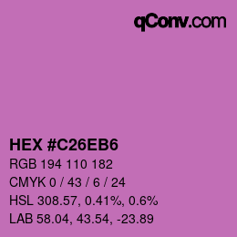 カラーコード: HEX #C26EB6 | qconv.com